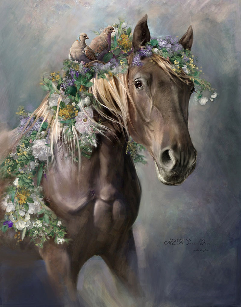 Aesthetic Delight - Exploring the Beauty of Flowers and Horses in Art